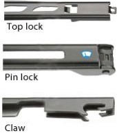 Типы креплений щеток стеклоочистителя - Top Lock, Pin Lock, Claw