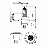 Лампа галогеновая Philips Premium +30% H4