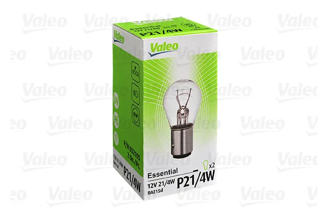 Лампа галогеновая Valeo Essential 12В / 21/4Вт / BAZ15d x 2шт.