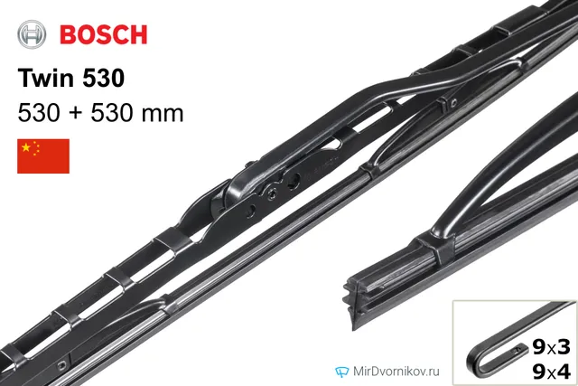 Комплект щёток Bosch Twin 530 ×2, 530 мм для Ауди 90
