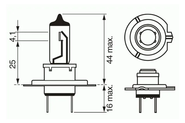 Лампа галогеновая Bosch Pure Light 12В / 55Вт / PX26d