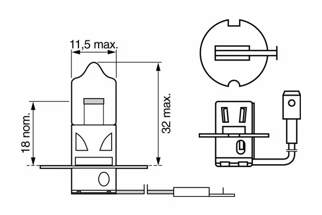 Лампа галогеновая Bosch Pure Light 12В / 55Вт / PK22s