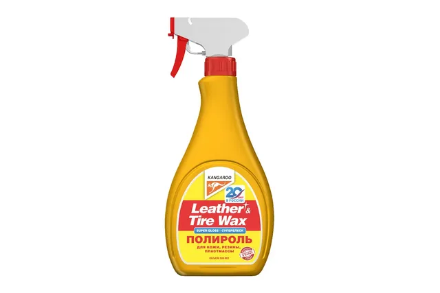 Полироль Супер блеск (кож.,рез.,пласт.) Leather & Tire Wax Super Gloss, 500мл