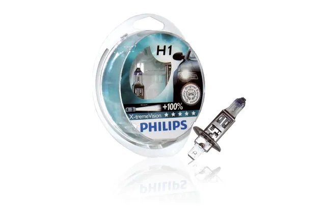 Лампа галогеновая Philips X-tremeVision +100% H1 x2 шт