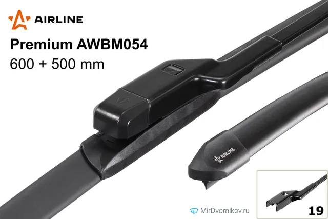 Комплект щёток Airline Premium AWBM054 600/500 мм для Ауди А5 Купе