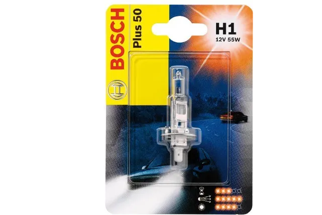 Лампа галогеновая Bosch Plus 50 12В / 55Вт / P14,5s