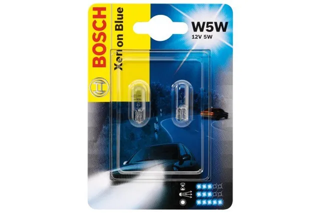 Лампа галогеновая Bosch Xenon Blue 12В / 5Вт / W2,1X9,5d x2шт