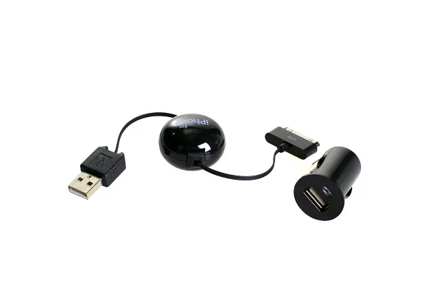 Зарядка для iPhone 4/4S Wine iPhone USB Charger Wine, регулируемый, черный