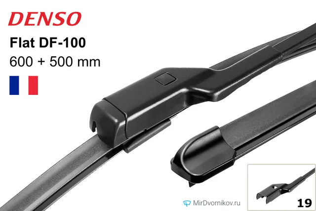 Комплект щёток Denso Flat DF-100 600/500 мм для Ауди А5 Купе