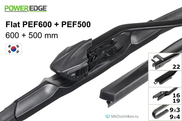 Комплект щёток PowerEdge Flat PEF600 + PEF500 600/500 мм для Ауди А5 Купе