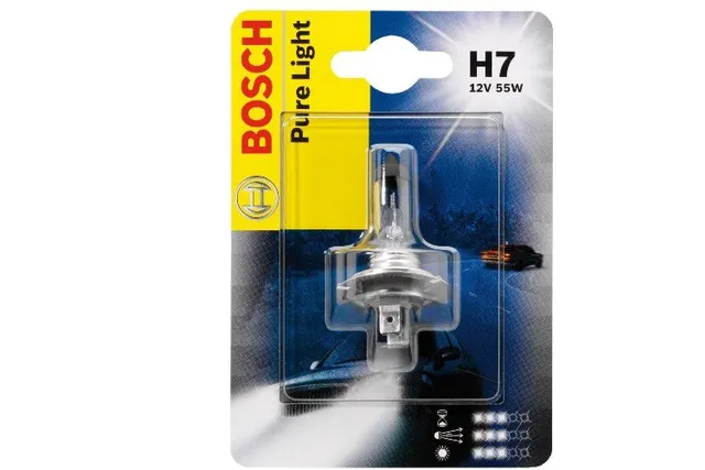 Лампа галогеновая Bosch Pure Light 12В / 55Вт / PX26d