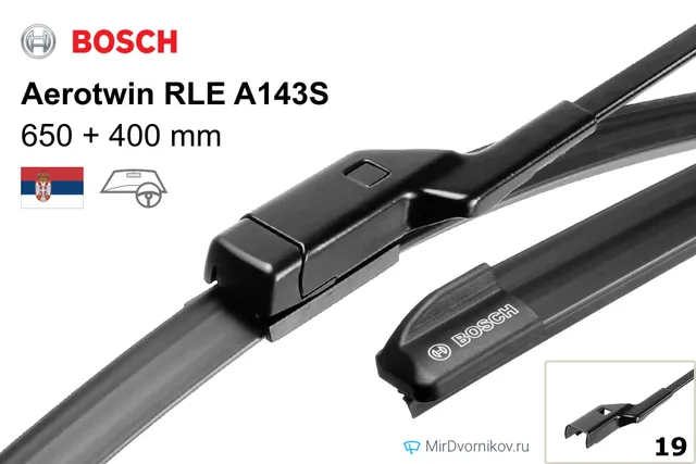 Щётка стеклоочистителя Bosch Aerotwin RLE A143S