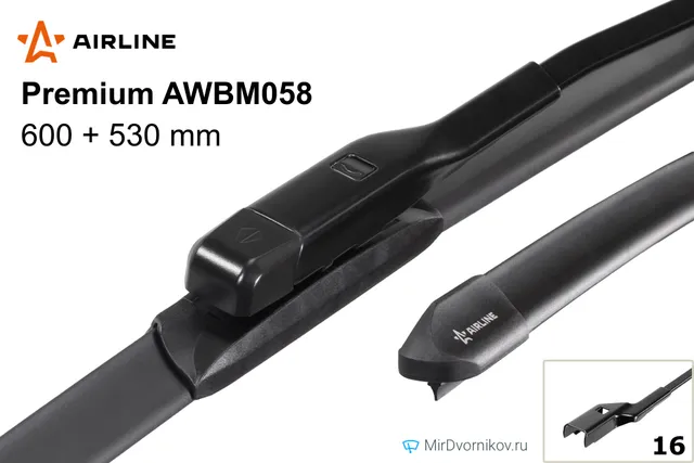 Комплект щёток Airline Premium AWBM058 600/530 мм для Ауди РС5