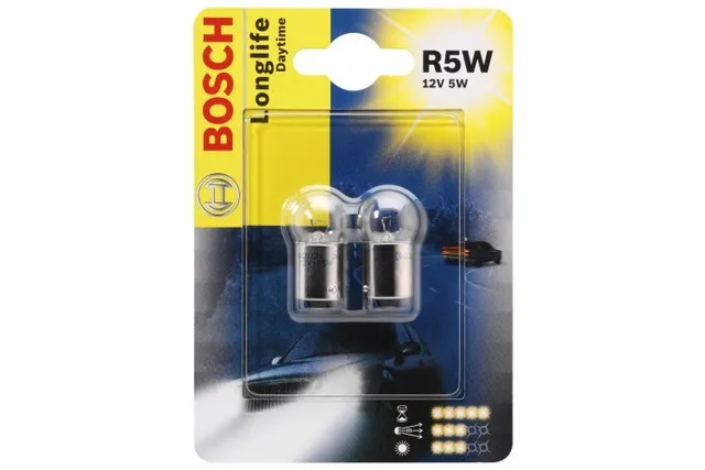 Лампа галогеновая Bosch Longlife Daytime 12В / 5Вт / BA15s x2шт
