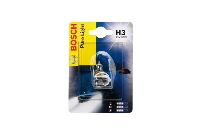 Лампа галогеновая Bosch Pure Light 12В / 55Вт / PK22s