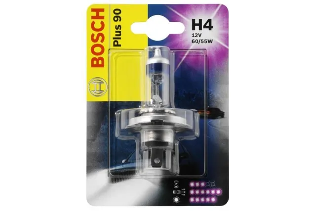 Лампа галогеновая Bosch Plus 90 12В / 60/55Вт / P43T