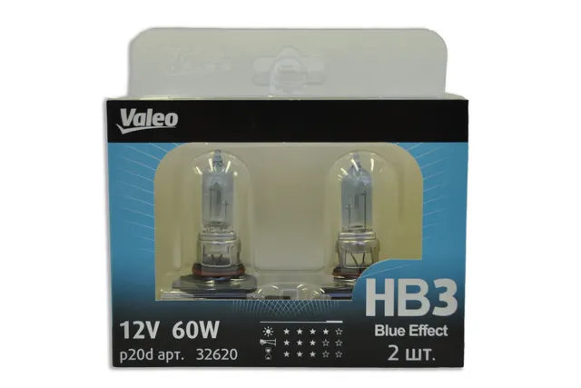Лампа галогеновая Valeo Blue Effect 12В / 51Вт / P22d x 2шт.