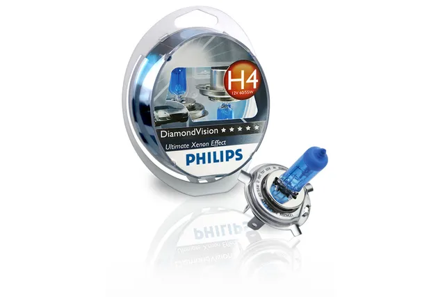 Лампа галогеновая Philips Diamond Vision 5000K H4 x2 шт