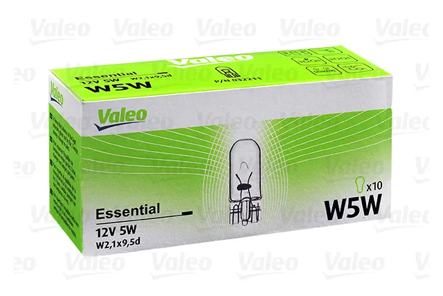 Лампа галогеновая Valeo Essential 12В / 5Вт / W2,1X9,5d x 10шт.