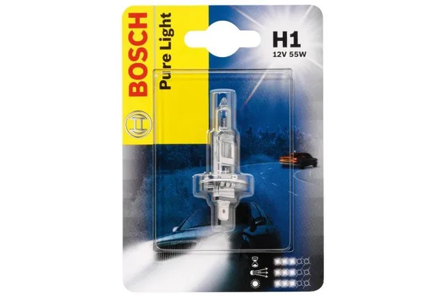 Лампа галогеновая Bosch Pure Light 12В / 55Вт / P14,5s