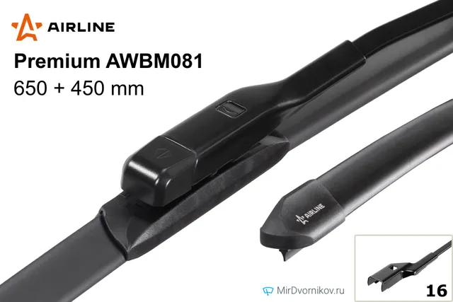 Комплект щёток Airline Premium AWBM081 650/450 мм для Ауди А1