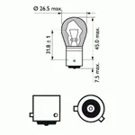 Лампа накаливания Philips  P21W PY21W