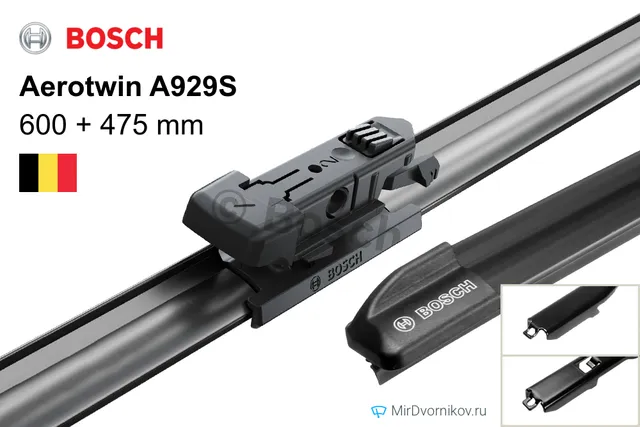 Комплект щёток Bosch Aerotwin A929S 600/475 мм для Ауди С3