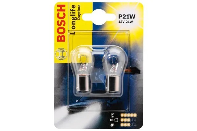 Лампа галогеновая Bosch Longlife Daytime 12В / 21Вт / BA15s x2шт