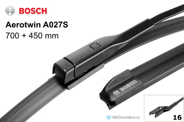 Щётка стеклоочистителя Bosch Aerotwin A027S