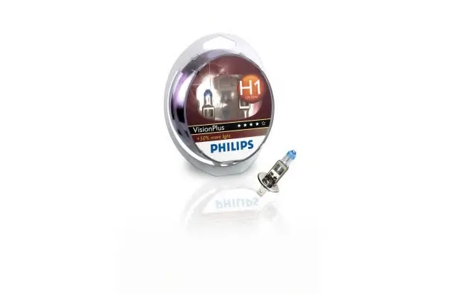 Лампа галогеновая Philips VisionPlus +50% H1 x2 шт