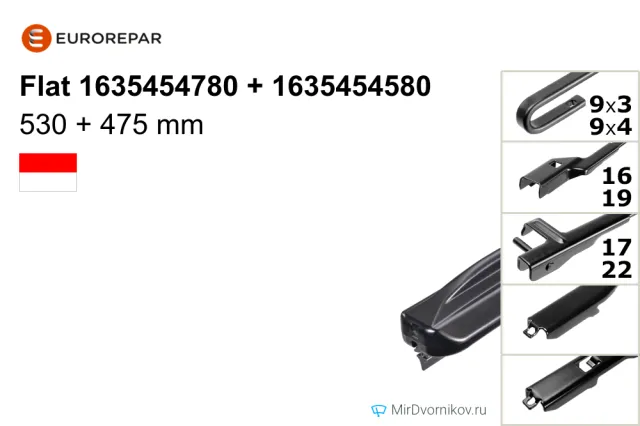 Eurorepar Flat 1635454780 + Eurorepar Flat 1635454580 Eurorepar Flat 1635454780 + Eurorepar Flat 1635454580