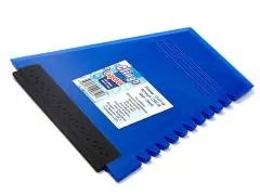 Скребок для уборки снега и льда Clingo, 12x11 см, четырехсторонний, с водосгоном, синий