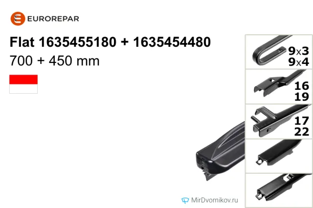 Eurorepar Flat 1635455180 + Eurorepar Flat 1635454480 Eurorepar Flat 1635455180 + Eurorepar Flat 1635454480