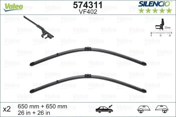 Valeo Silencio Flat VF402 Valeo Silencio Flat VF402