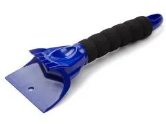 Скребок для уборки снега и льда Clingo, 9,5х15 см, с мягкой ручкой, синий