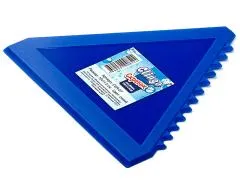 Скребок для уборки снега и льда Clingo, 10x11,5 см, трехсторонний, синий