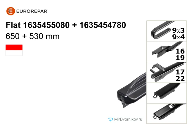 Eurorepar Flat 1635455080 + Eurorepar Flat 1635454780 Eurorepar Flat 1635455080 + Eurorepar Flat 1635454780