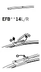 Щетки стеклоочистителей Trico ExactFit Flat EFB5514L (дворники) #3