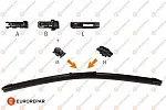 Щетки стеклоочистителей Eurorepar Flat 1635455080 (дворники) #2