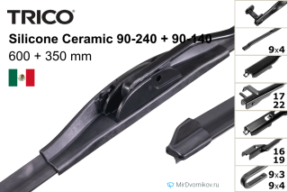 Trico Silicone Ceramic 90-240 + Trico Silicone Ceramic 90-140 Trico Silicone Ceramic 90-240 + Trico Silicone Ceramic 90-140
