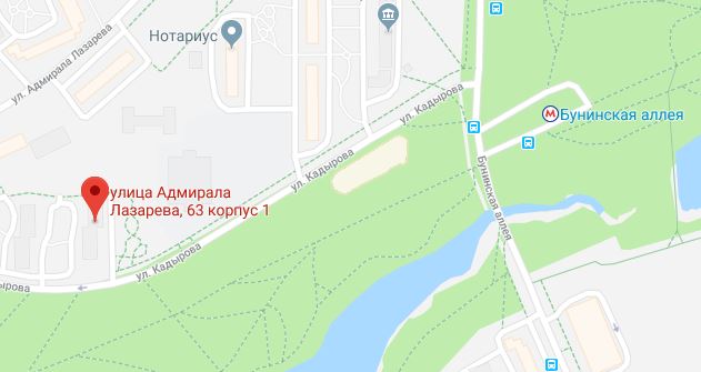 Бунинская аллея карта