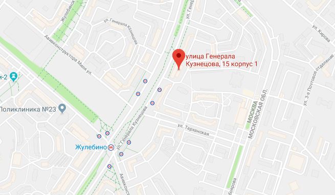 Карта жулебино с улицами и номерами домов