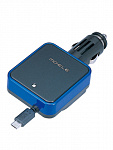 Зарядка для смартфона Micro USB Carmate Smatrphone Charger Micro USB 1.2A, автомобильная, черн.-син.